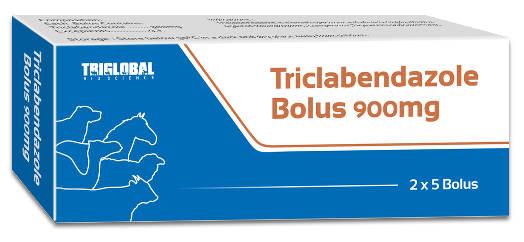 Triclabendazole Bolus 900mg Pharmacological action: Triclabendazole binds to tubulin impairing intracellular transport mechanisms and interferes with protein synthesis.