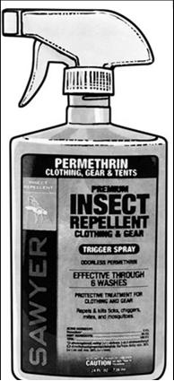 Use repellents that contain 20 to 30% DEET (N, N- diethyl-m-toluamide) on exposed skin and clothing PREVENTION OF TICK BITES Permethrin on