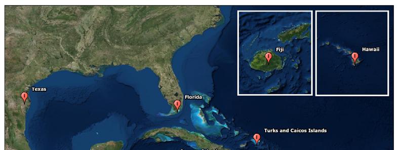 As you can see from this map, green iguanas have been introduced on many Caribbean