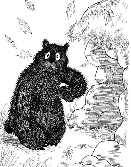 The Bear knew when the geese flew south and the leaves fell from the trees, that winter would soon be there and snow would cover the forest. It was time to go into a cave and hibernate.