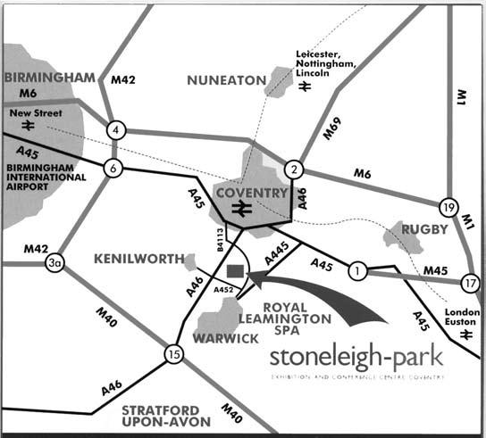 HOW TO FIND US Driving Situated conveniently between major motorways, Stoneleigh Park Lodge is located just off the A46 dual carriageway which links the M40 (junction 15) with the M69 and the M6