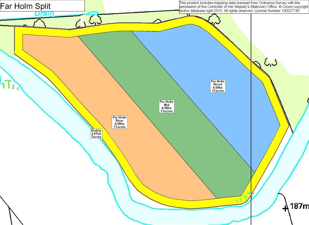 Far Holm Spring Barley Fertiliser Soil Analysis Far Holm - River Far Holm - Mid Far Holm - Wood ph 6.2 6.1 5.8 P 4.3 (L) 4.8 (M-) 4.