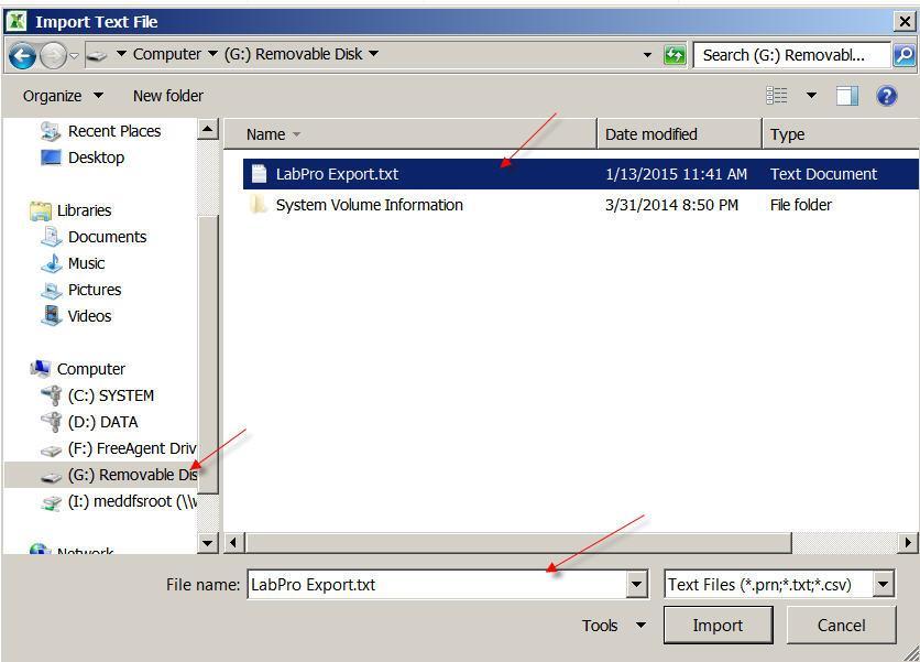 Click on your removable media on the left and click on your export file in the center. Figure 5 9.