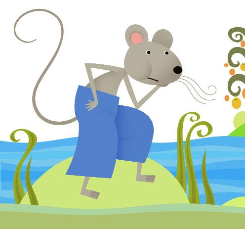 Mouse lived by the river. He was very smart. He had a nice home.