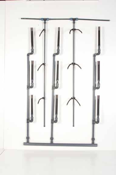 It is only necessary for you to adjust the pipes with a saw at corners or where several free-standing racks are built together.