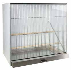 Like our terrariums and rodent racks, the bird cages can simply be turned around if access is required from the back.