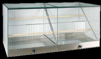 single large cage. Both measurements are internal. The external measures are 136 x 75 x.