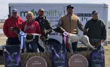 2018 NGSPA HAWKEYE SHOOTING DOG CHAMPIONSHIP Crazy spring weather welcomed this year s renewal of the NGSPA Hawkeye Open Shooting Dog Championship.