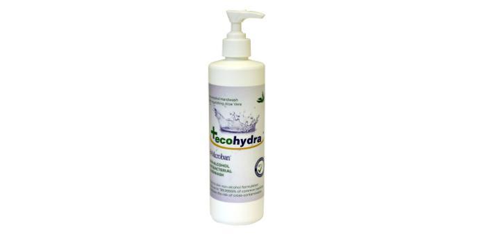 Packaging Format and Item Numbers EcoHydra Antimicrobial Handwash: 475ml table top pump bottle EcoHydra Antimicrobial Handwash: 800ml pouch refill for wall