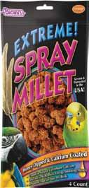 It s rich in carbohydrates and protein. 4 oz. Millet Spray Millet Spray is a natural and delicious treat. It s fieldfresh and American-grown.