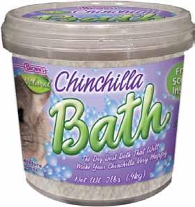 Chinchilla Bath Dry dust bath cleans & grooms while removing excess oils & moisture. Helps provide a well-conditioned coat.