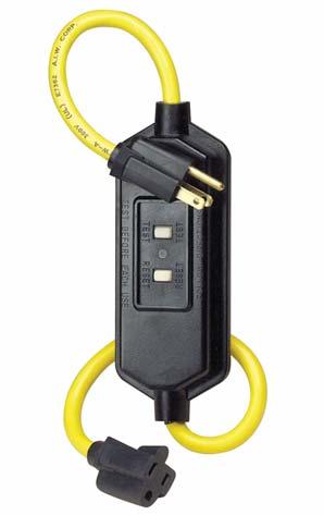 15 and 20 AMP 125V 15 and 20 AMP 240V Commercial rade FCI Personnel Protection Devices Automatic Reset FCI Cord Sets and Extension Cord Black Body UR DESCRIPTION CAT. NO. LENT NEMA CONFI.