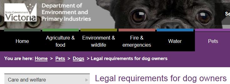 Domestic animal laws in Victoria Two primary animal-related
