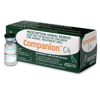 Companion C4 Intervet Australia Pty Limited Section: 18(a)(v) Immunotherapy - Vaccines and antisera - Dogs IVS revision date: 01 AUG 2004 Registered Name Companion C4 Quadrivalent Living Vaccine for