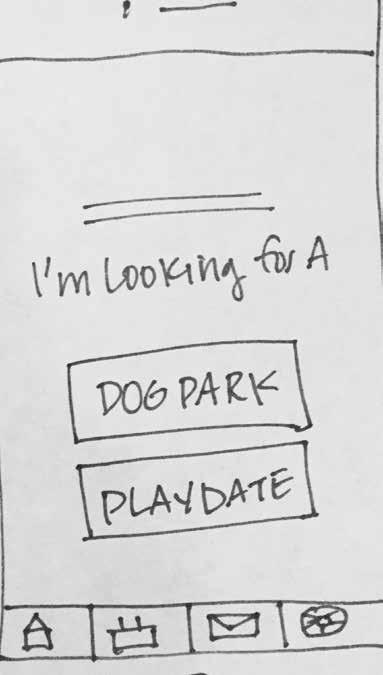 ANNOTATED WIREFRAMES Landing Page Dog Park button