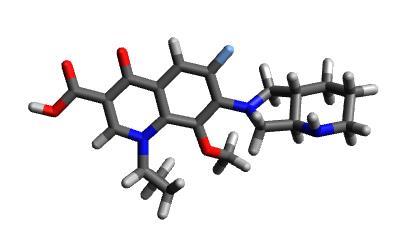 4. 3D-Structure 3D-structure of Moxifloxacin (simulated with avogadro) Fig. 4.
