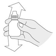 Dosing procedure using the measuring syringe: The syringe fits onto the drop dispenser of the bottle and has a kg-body weight scale which corresponds to the dose of 0.05 mg meloxicam/kg bodyweight.