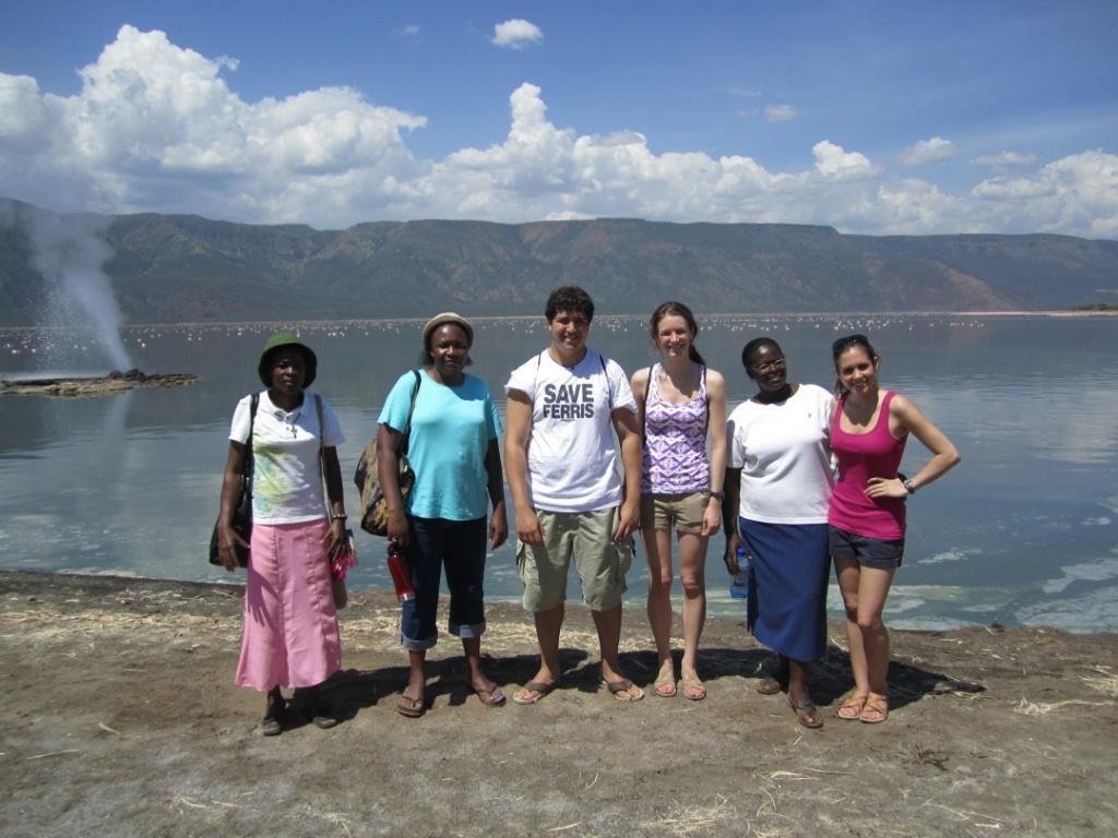 The sisters took us sight-seeing on the weekends. This was at Lake Baringo. Names of the people from left to right are as follows: Sister Nora, Sister Medrine, Dan, Cara, Sister Veronica, and me!