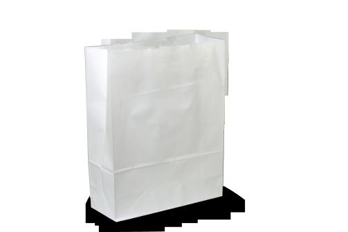 Grocery Bag White A sturdy white bag for many uses, economical and elegant.