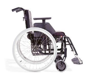 Brakes Push handles Backrest height Aluminium and steel tubing. Foldable with double cross-brace. Two frame lengths.
