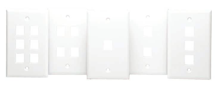 Gray (GY), Ivory (IV), Lite Almond (LA), (WH) Blank MIDI Wall Plates Surface Mount Box 1 & 2 Port Surface Mounting Boxes SURFACE MOUNT