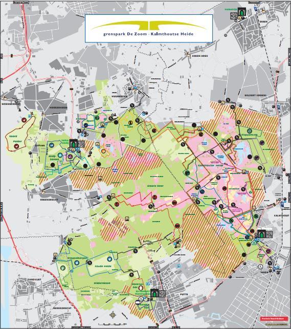 Figure. Map of Grenspark De Zoom- Kalmthoutse Heide. Encased is the monitoring area.