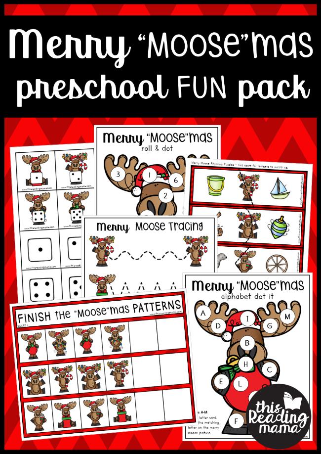 Merry Moose mas preschool FUN pack This merry moose wants to wish you and yours a Merry Christmas!