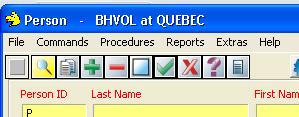 Creating a BHL Memo Click in the P (Caller ID) field, hit F4 (list values) to open Person window. Check under the memo icon that there is not already a recent similar BHL memo existing.