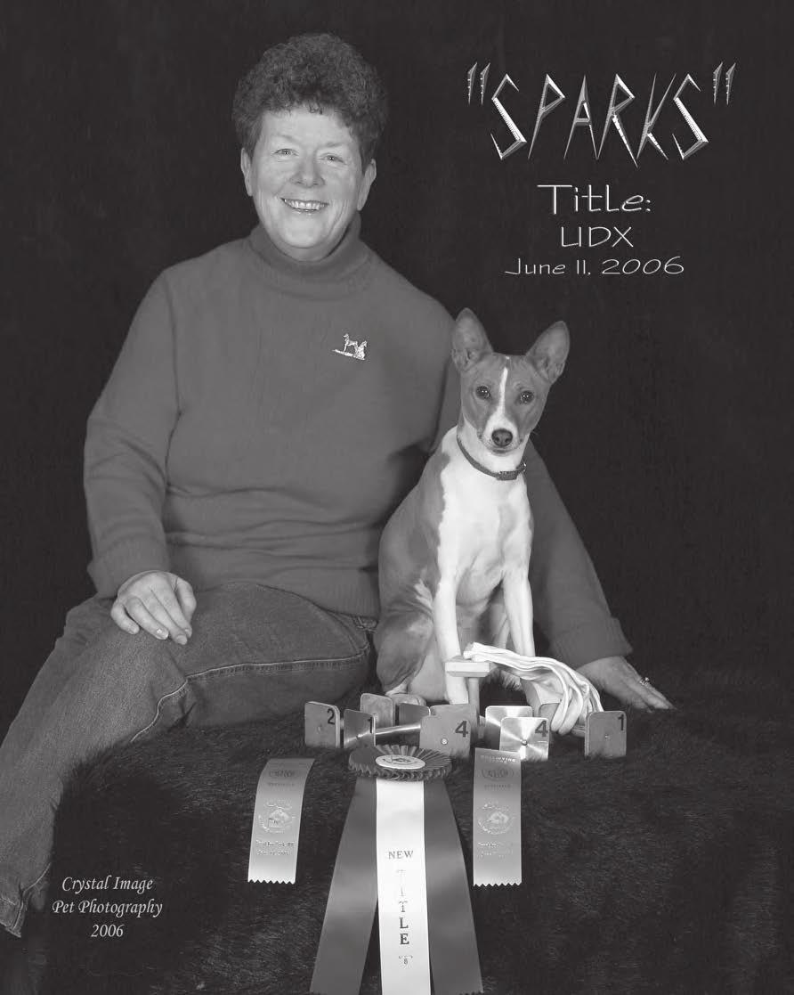 Congratulations! Aljor s Back To Sonbar UDX, CGC, TDI Second UDX Basenji Ever And The Only Living UDX Basenji - Way To Go Sparks!