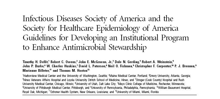 Antimicrobial Stewardship Interventions Education Formulary restriction Prior approval Prospective Audit with Feedback (Streamlining) Cycling/rotation Computer-assisted programs Comprehensive