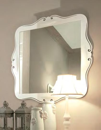B LORD METAL MIRROR in white crackle finish cat.