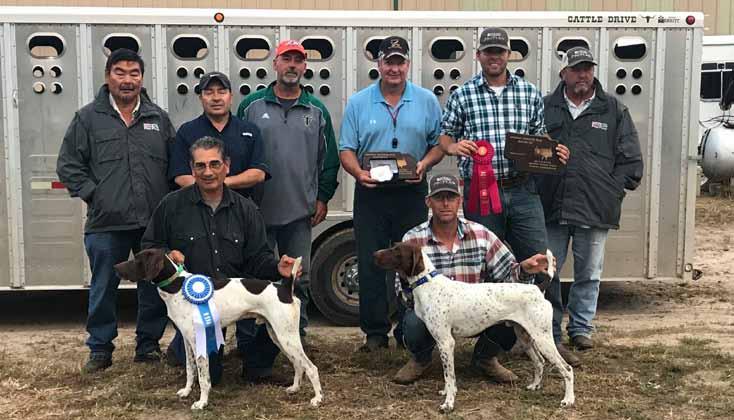 2018 NGSPA PRAIRIE CHICKEN CHAMPIONSHIPS AMATEUR SHOOTING DOG WINNERS Snowy River s White Out (Verdoorn) got everyone s attention early in Brace 3 with some strong forward moves over the sandhills