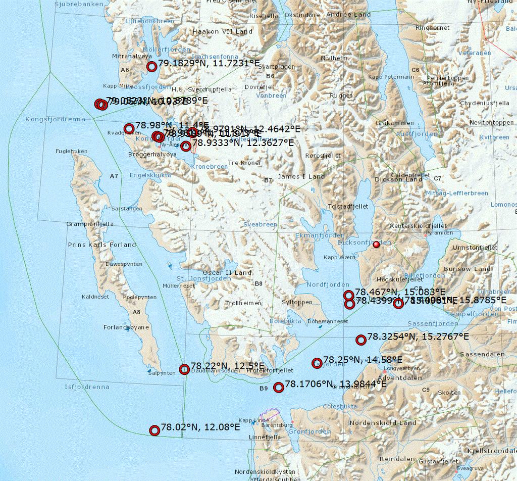 2 Methods Fig. 1 Map of stations sampled by trawling in Kongsfjorden and Isfjorden during two UNIS cruises in September-October 2013.