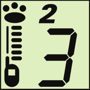 4. LCD Display Collar 1/Collar 2 Icon Indicates which collar is receiving the signal when working with 2 dogs.