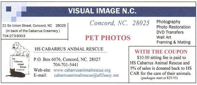Support Group will also meet on the second Tuesday of each month at 6:00pm at 590 Crestmont Drive in Concord, NC. PET PORTRAITS Pet Portraits by Visual Image N.C. The $10.