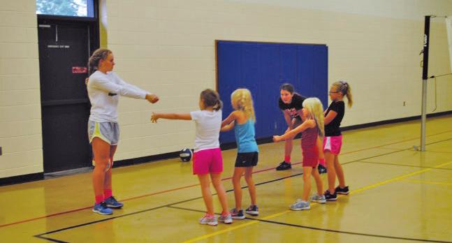 by 8am Youth Volleyball Camp This youth volleyball camp teaches participants the fundamentals, skills, and strategies involved with the game of volleyball while enforcing good teamwork and