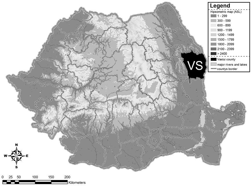 26 Strugariu A. et al lowest altitude in the area is 10 m in the Prut River meadow while the highest altitude is 485 m on the Mângăralei Hill. out.