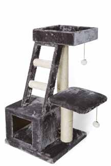 square hideout, ladder, scratching posts and 2 perches brown BZ02077 20 X 20 X