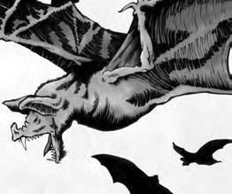 that grow to amazingly large sizes. Giant bats are flying predators that seek out small animals to swoop down upon and scoop up.