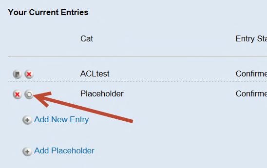 As soon as you click save, your placeholder will be added to TOES and the entry clerk will be automatically notified.