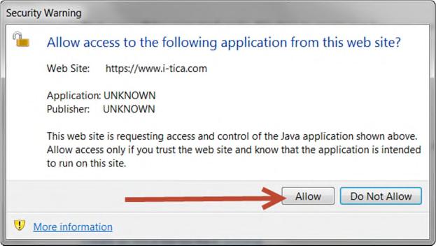 Picture 63 - jzebra pop-up Next, you will be prompted again, this time to grant your browser permission to talk to the Java plugin you just loaded (jzebra).