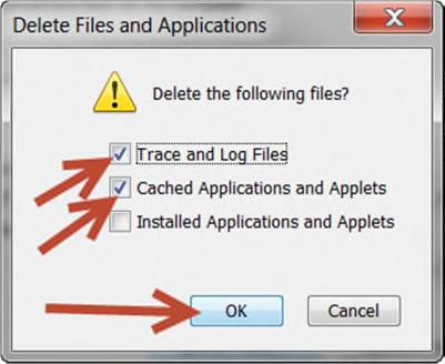 Picture 68 - Java - Delete Files and Applets Now select the two first