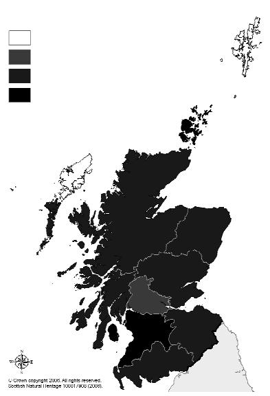The Scottish Raptor Monitoring Group Report, 2004 home range (1.7 in 2003). As found in the national survey (Sim et al.