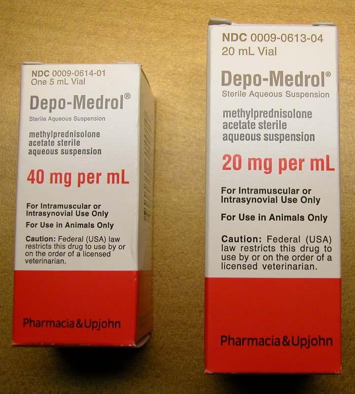 Symptomatic Treatment Methylprednisolone 2-4mg bid Depo Medrol