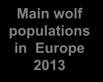Main wolf populations in Europe 2013 Scandinavian Karelian Central European