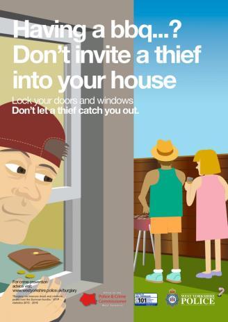 Burglary prevention in Leeds As the warmer weather is now here, West Yorkshire Police is urging homeowners to protect their homes and not to be caught out by