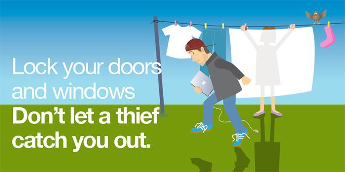 Door chimes might deter a burglar from entering your property but remember to always lock your door.