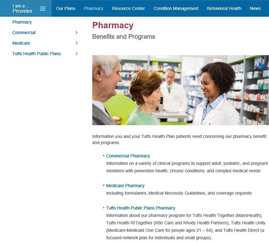 Pharmacy Benefits and Programs -Formularies Current information regarding tier changes, online formularies and