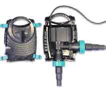 the pump. Included with the AquaECO pump is an additional inlet that allows you to attach hose to the inlet of the pump, providing water directly from a source such as a pond skimmer.