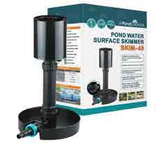 ponds between 71cm and 86cm depths MAX POND DIMENSIONS SKIM-40 APS Pond Skimmer 40m2 170mm (outside) /130mm (inside) INCLUDES 2 YEARS FREE WARRANTY APS BUDGET SMALL POND FILTER APS KOI BOX FILTER